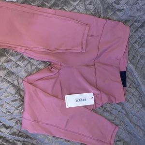 pink leggings never worn with tags size L